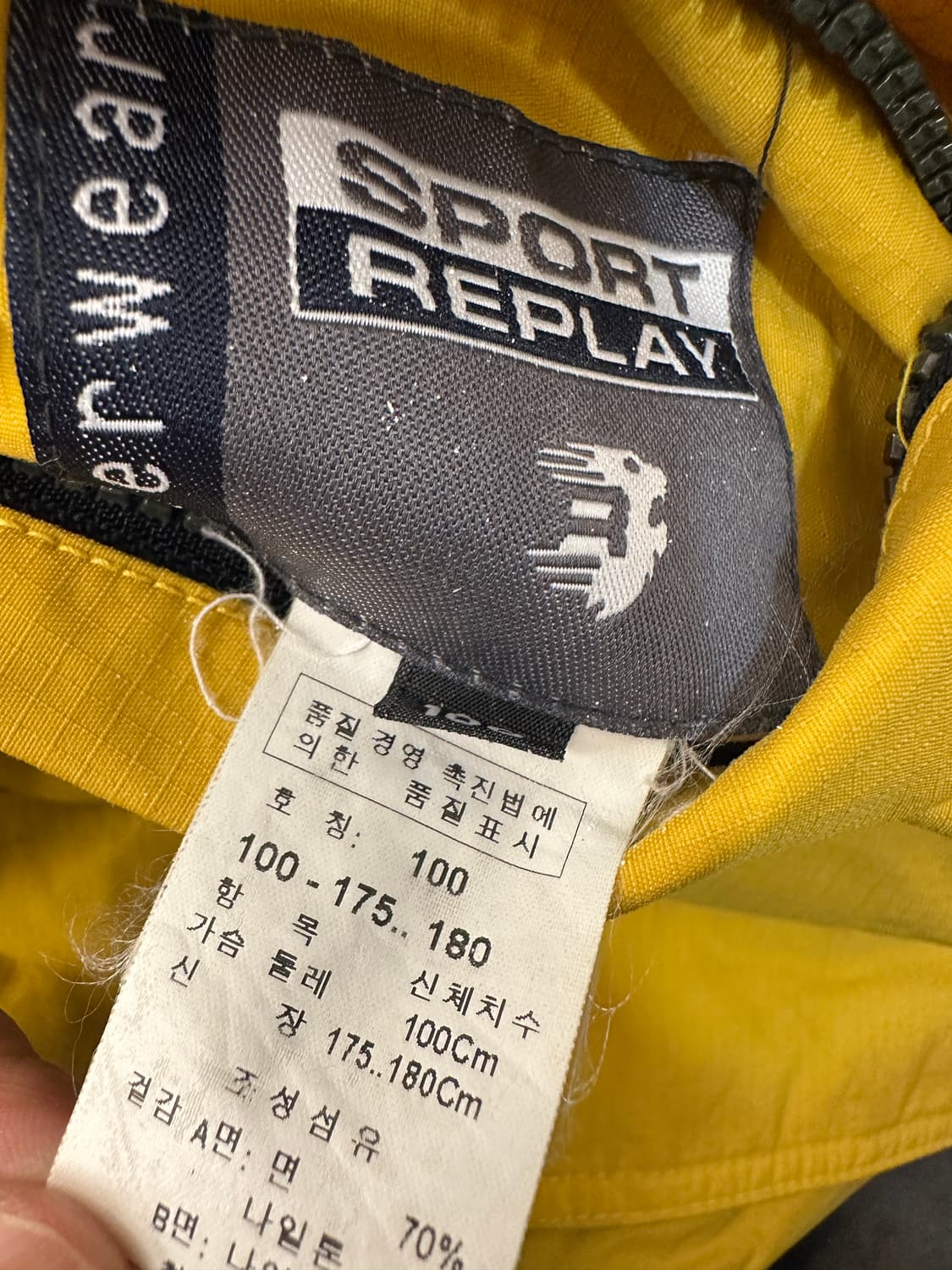 SPORT REPLAY의 리버시블 배색 바람막이 올드스쿨 점퍼 상품이미지7