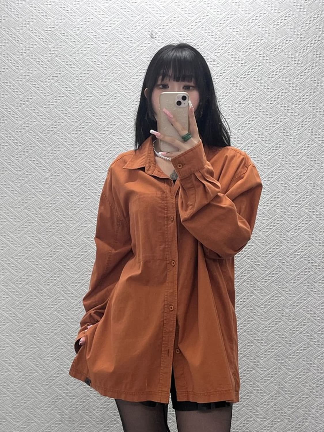나이키 ACG 컨트리 빈티지 오버핏 오렌지브라운 셔츠 L C12534 상품이미지1