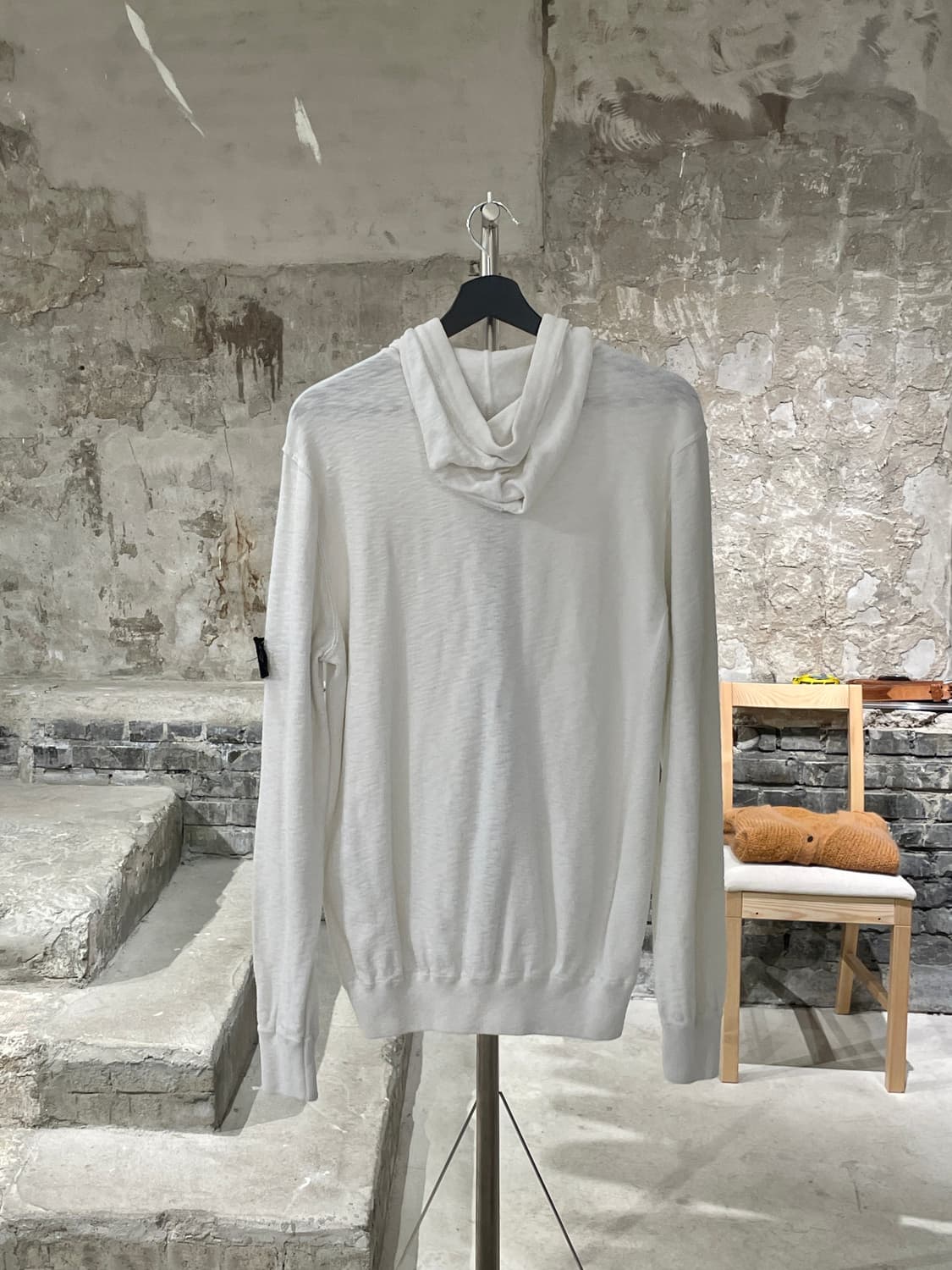 스톤 아일랜드 화이트 와펜 투 웨이 씬 후디 집업 상품이미지6