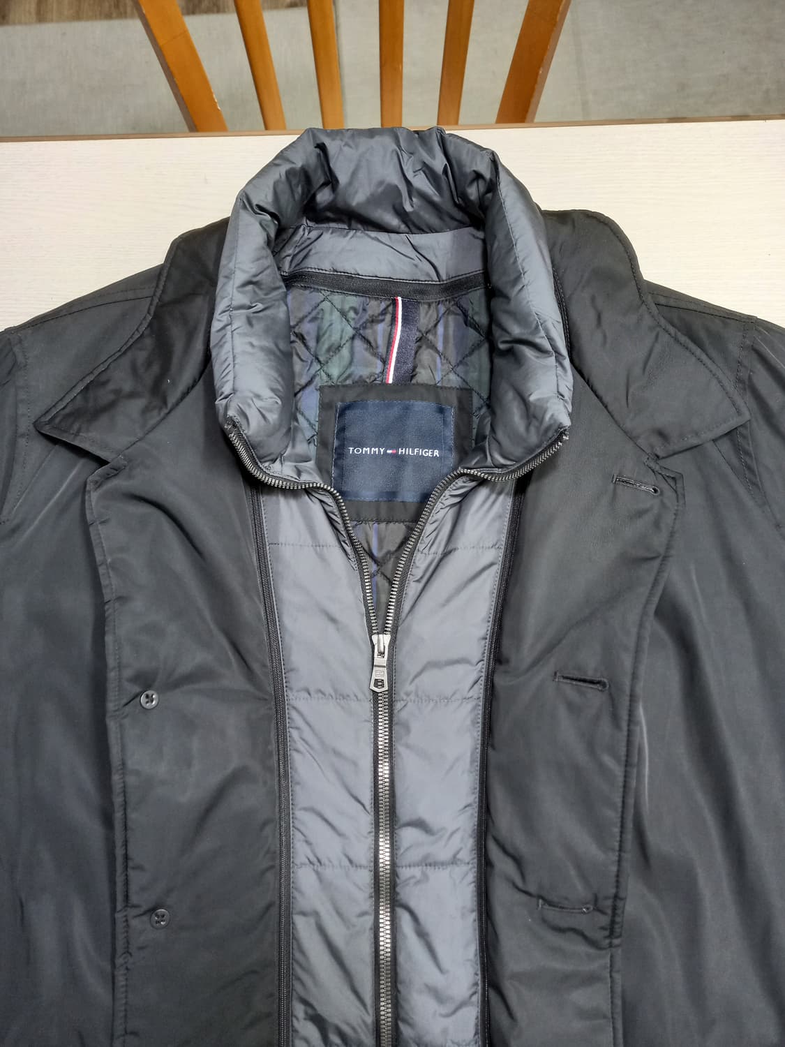 2XL110 Tommy&Hilfiger 패딩 하프코트 블랙 2XL-233 상품이미지5