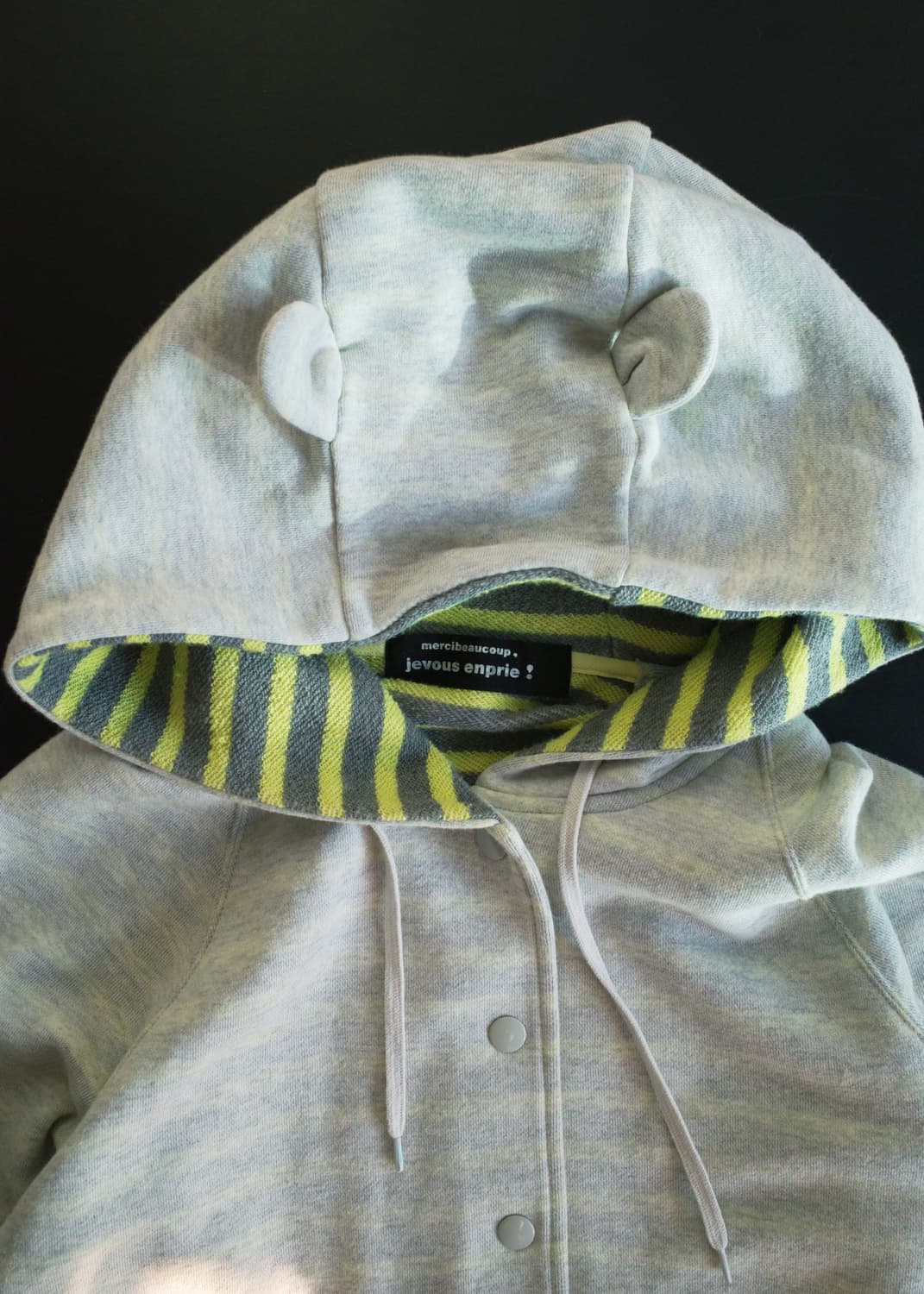 메르시보꾸 스트라이프 후드 가디건 상품이미지4