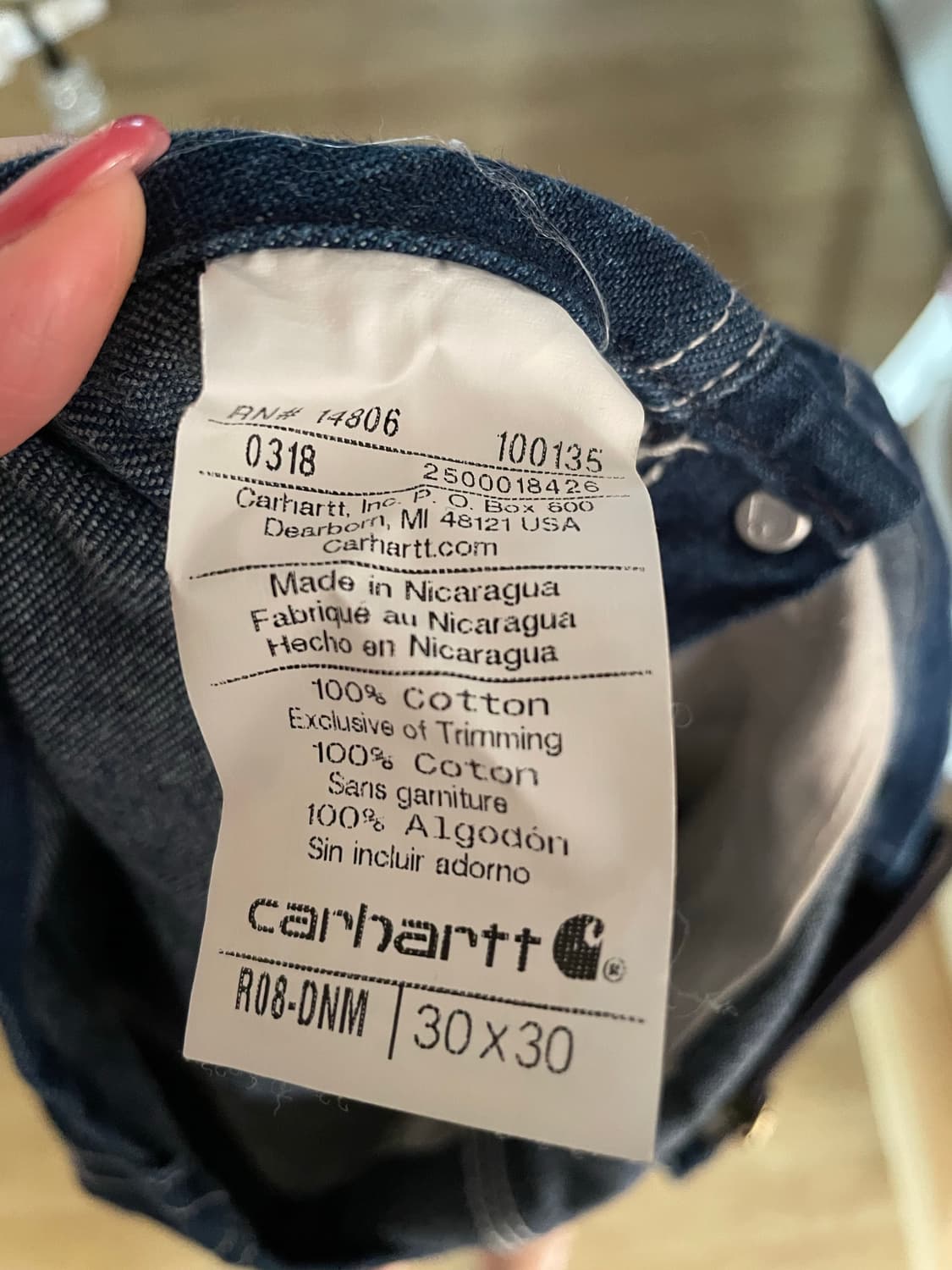 칼하트 오버롤30x30 상품이미지2