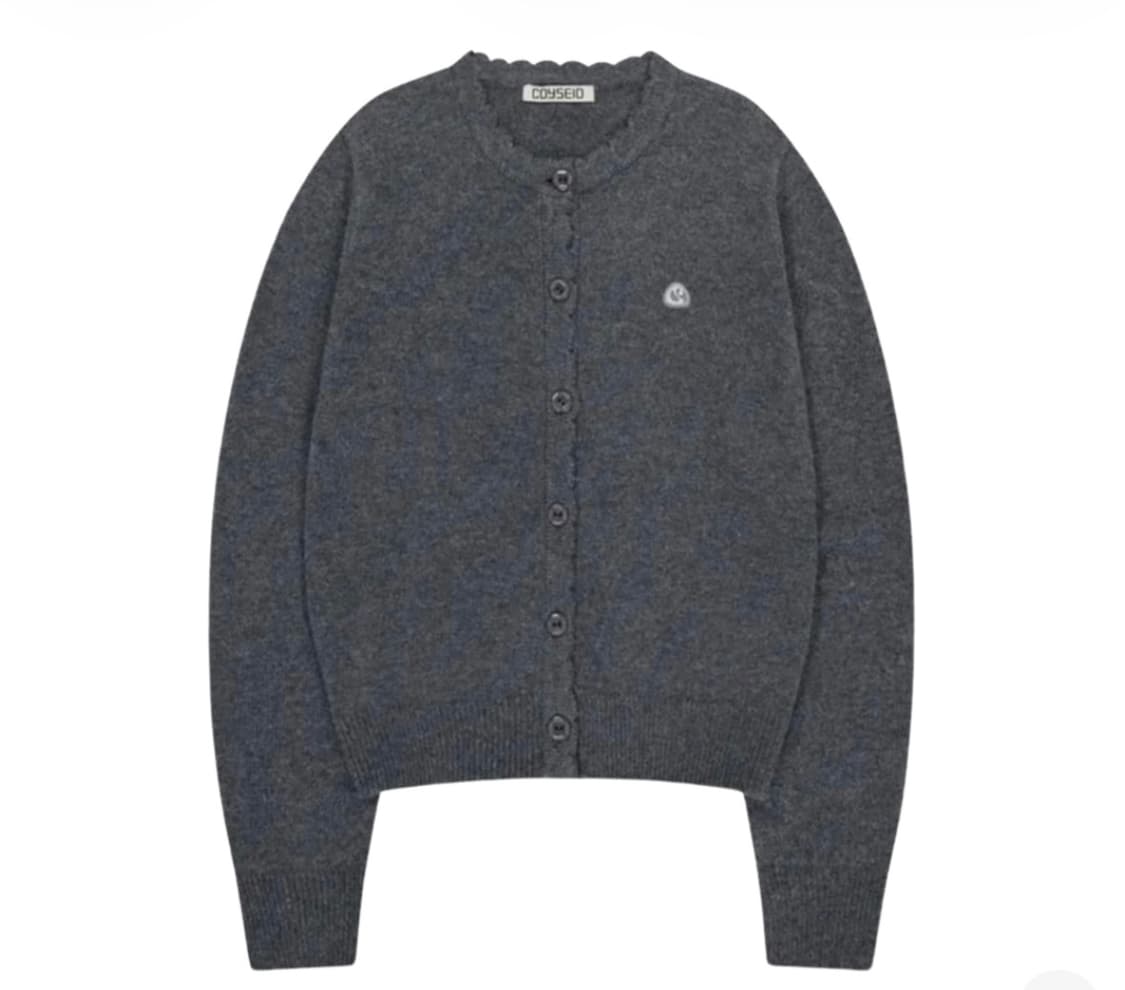 코이세이오 플라워 버튼 가디건 그레이 상품이미지1
