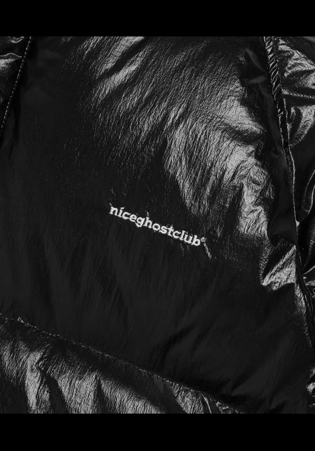 나이스고스트클럽 블랙유광패딩 ngc gloss down 상품이미지3