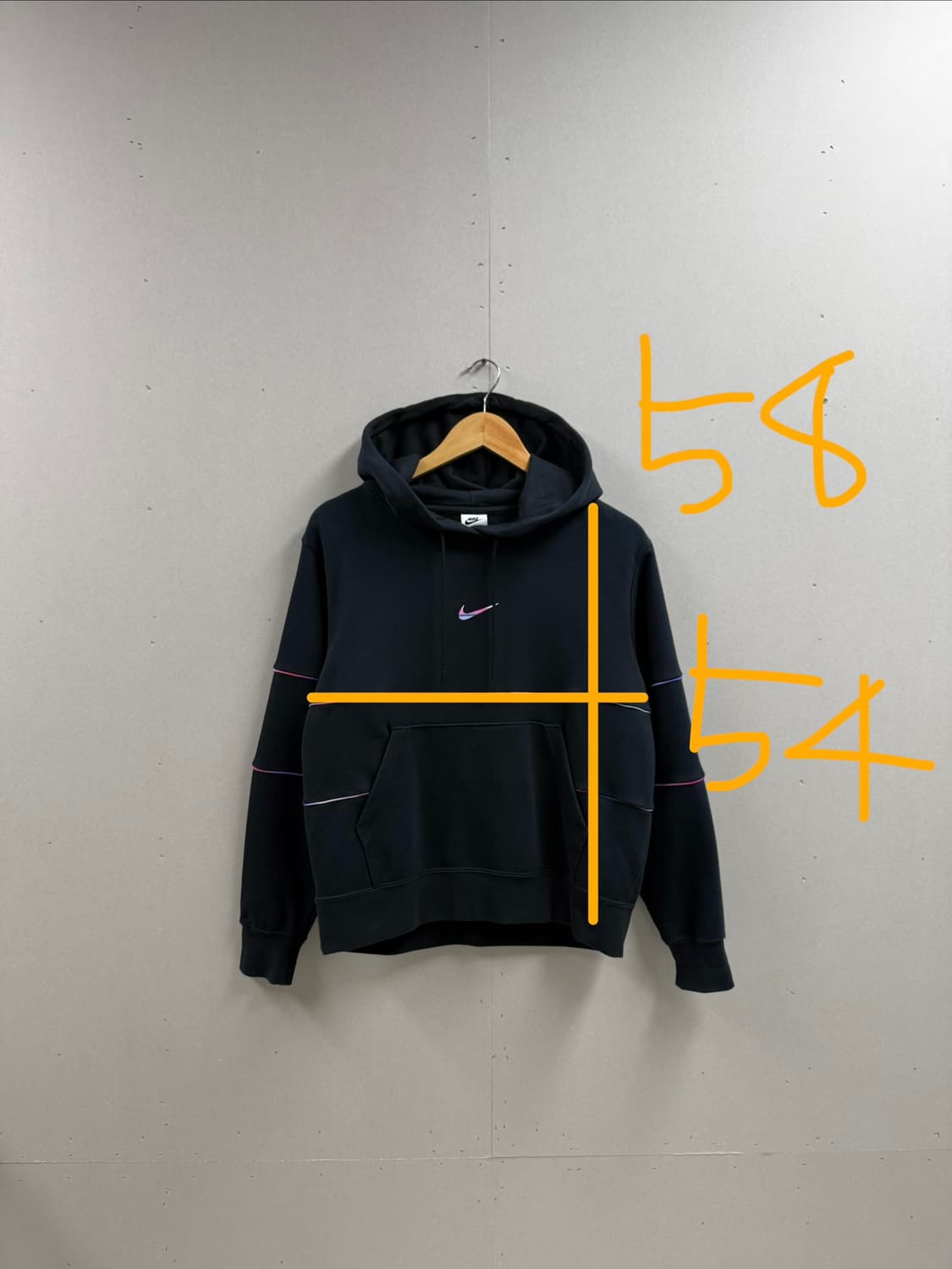 여성 M / 나이키 세미크롭 후드티 블랙 상품이미지3