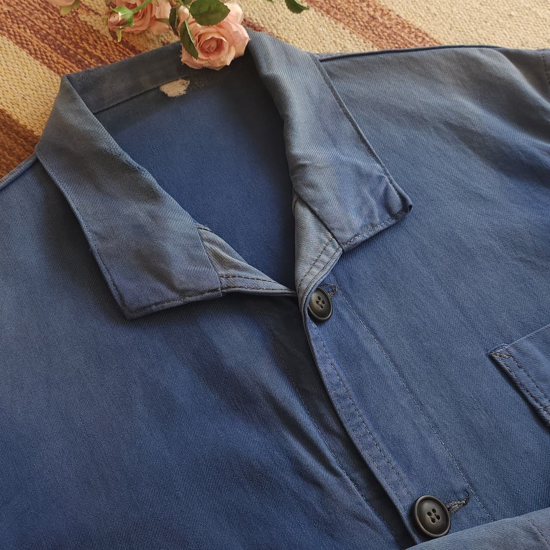 60s 프렌치 워크자켓 프렌치자켓 블루 페이딩 48 상품이미지9
