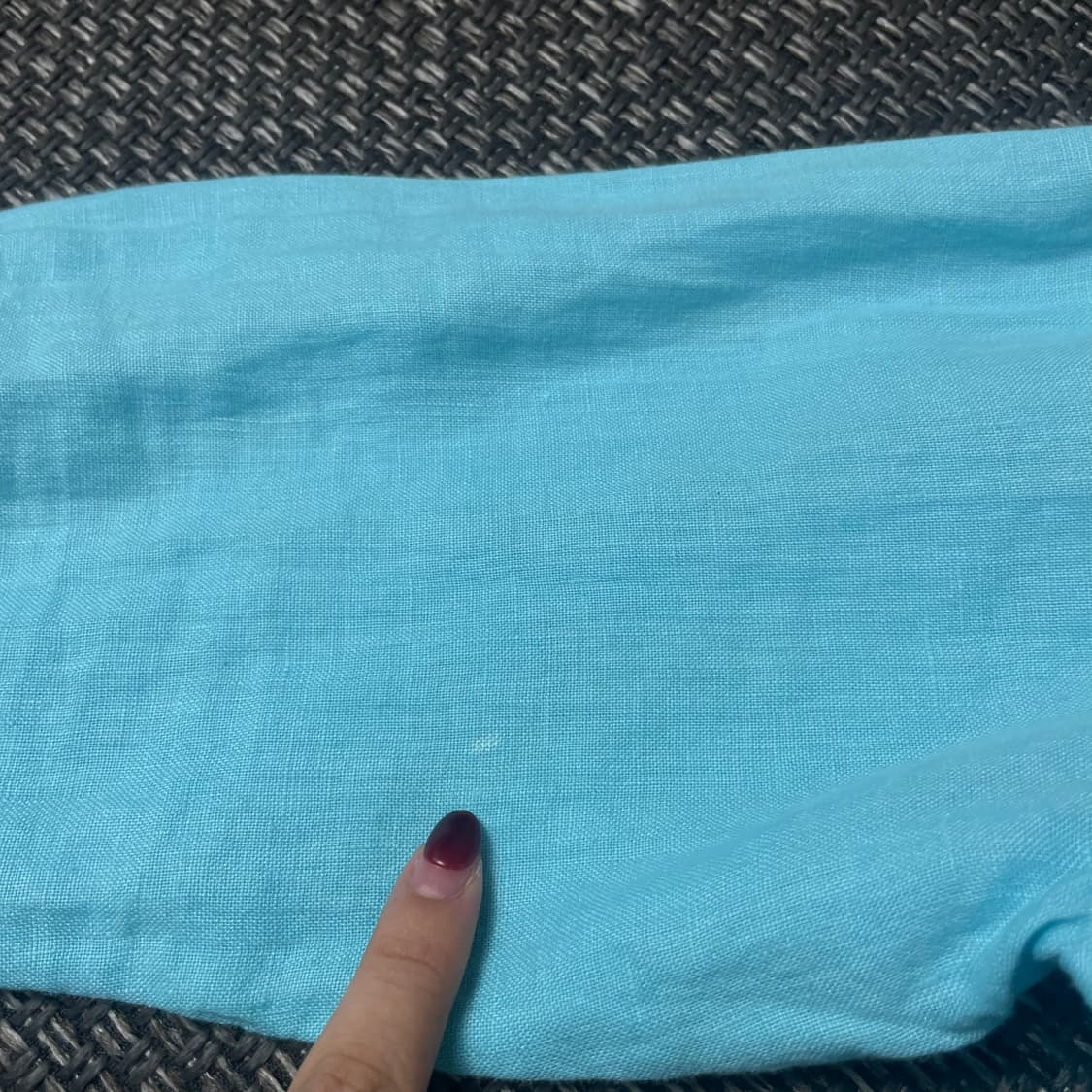 폴로 랄프로렌 아쿠아블루 슬림핏 린넨 긴팔 셔츠 XS 상품이미지5