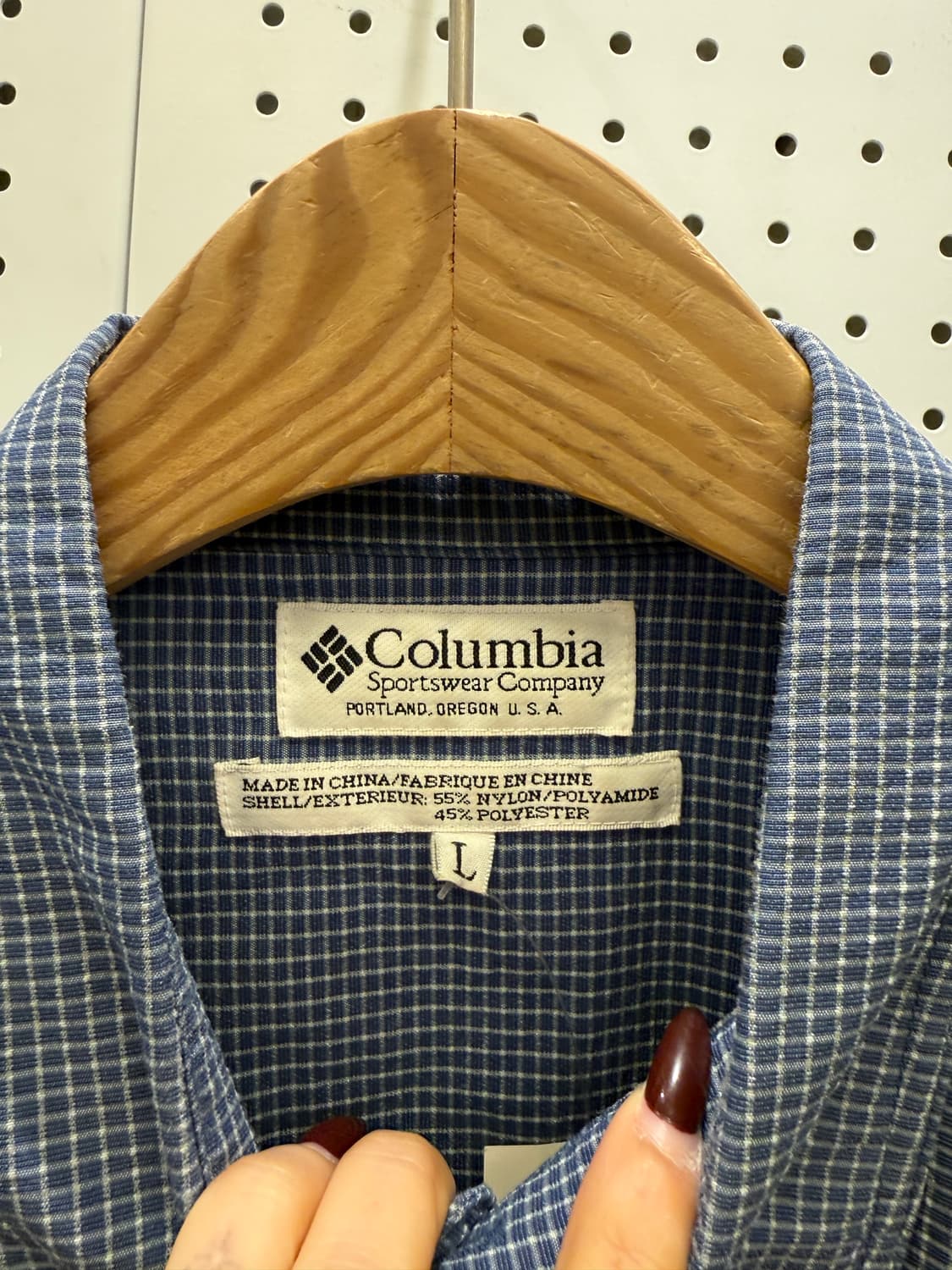 컬럼비아 체크 패턴 반팔 포켓 셔츠 U1621 상품이미지5