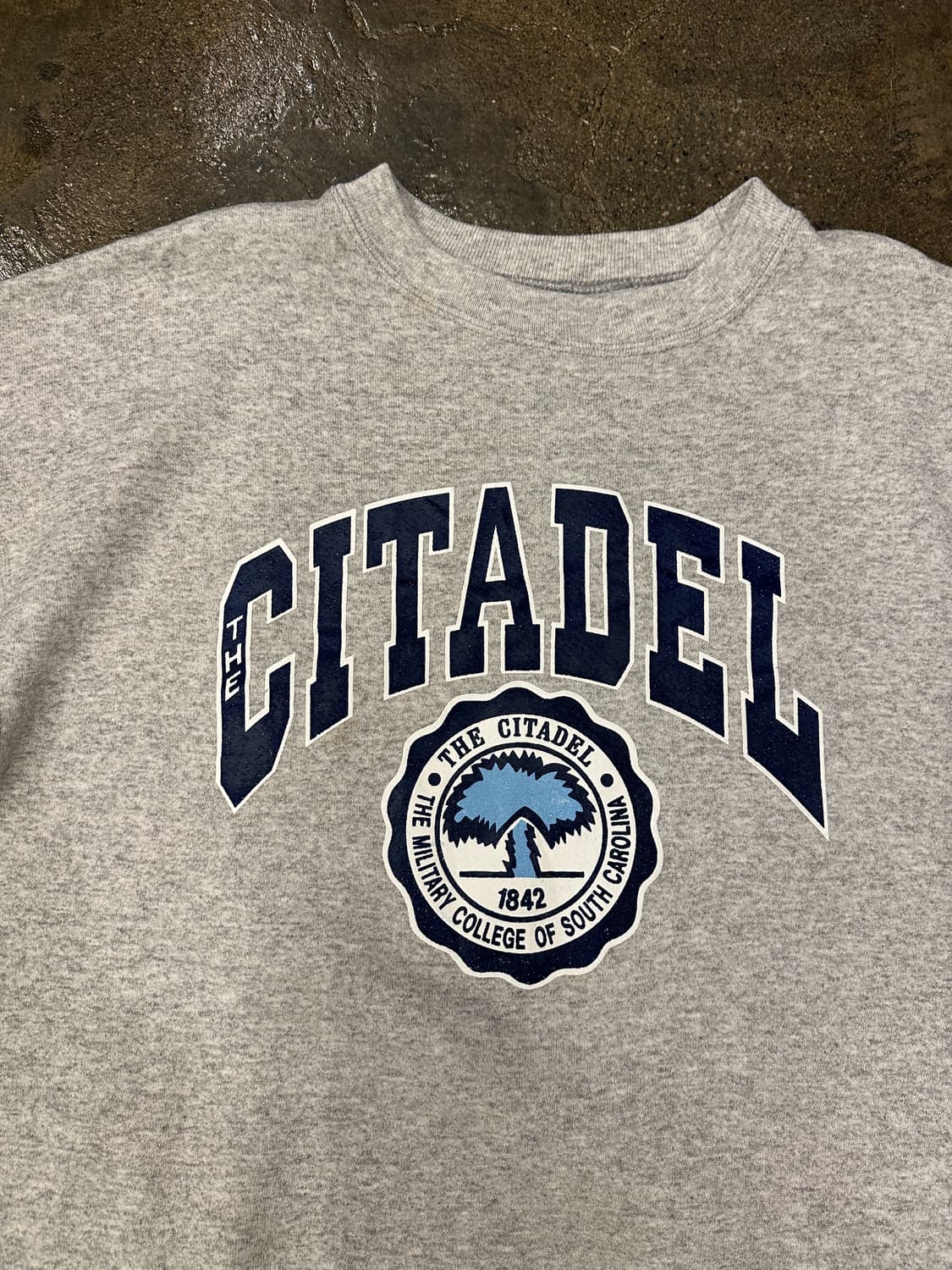 90s SOFFE 50/50 USA 시타델 유니버시티 스웻셔츠 L 상품이미지3