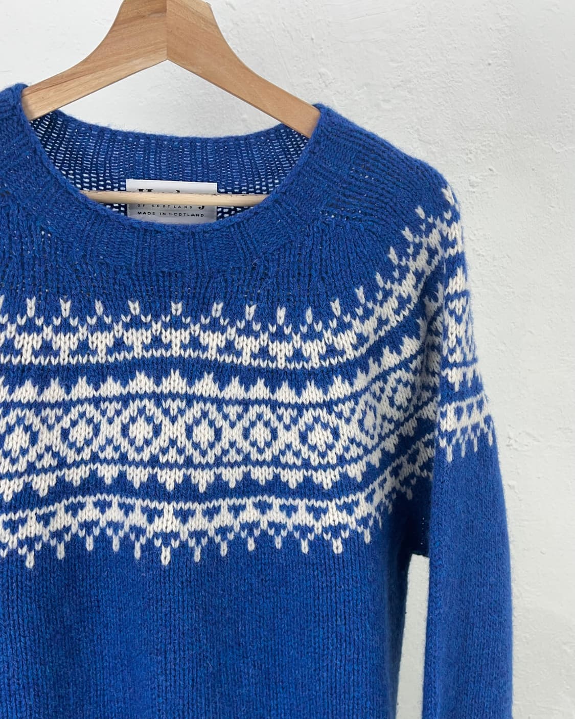 할리 오브 스코틀랜드 페어아일 요크 울 크루넥 니트 스웨터 상품이미지3