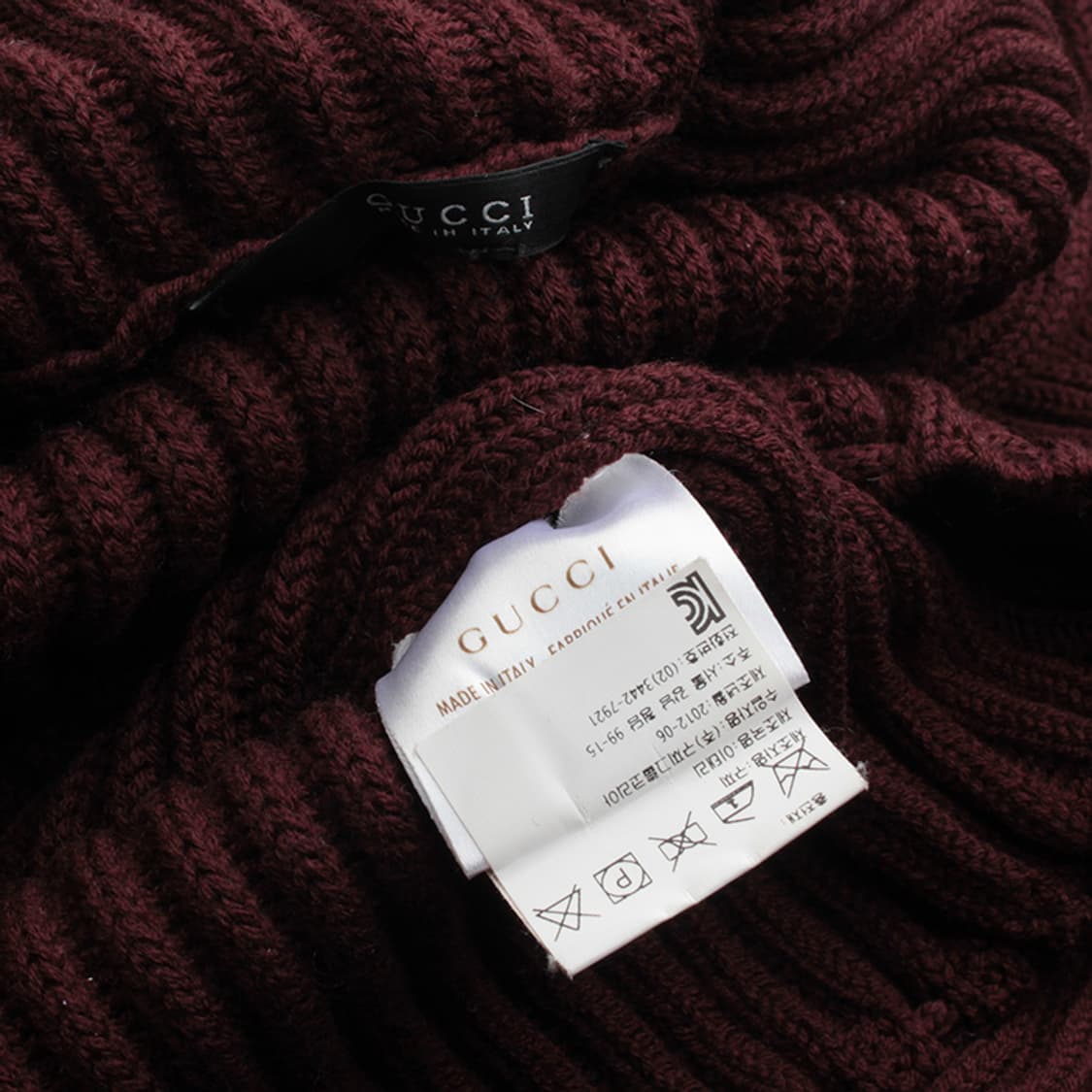 구찌 버건디 순모 터틀넥 니트 상의 77 상품이미지3