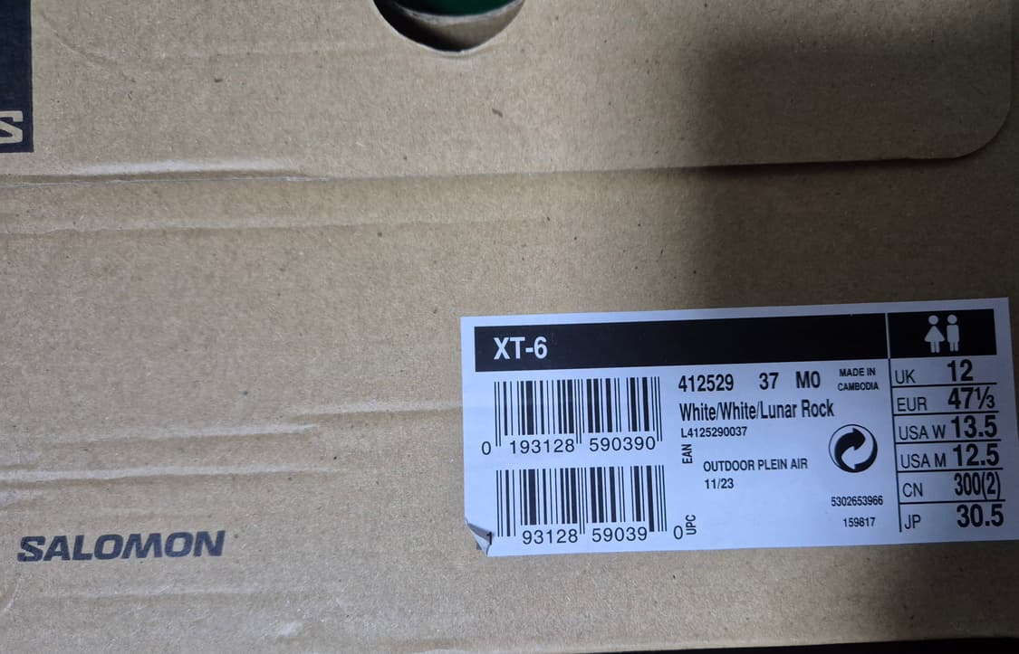 (새상품) 살로몬 XT-6 ADV 화이트  상품이미지3