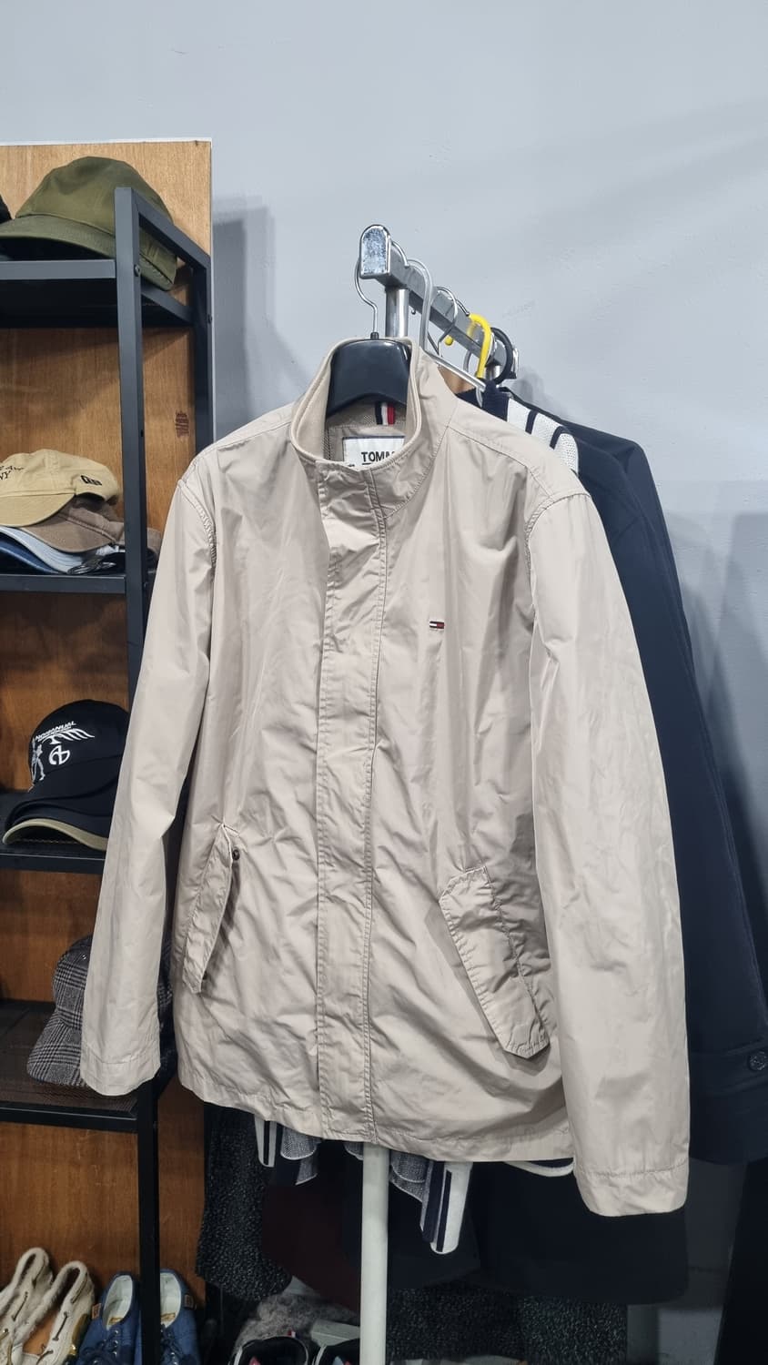 tommy jeans) 타미진 베이지색 집업자켓 가슴단면53(국내100) 상품이미지1