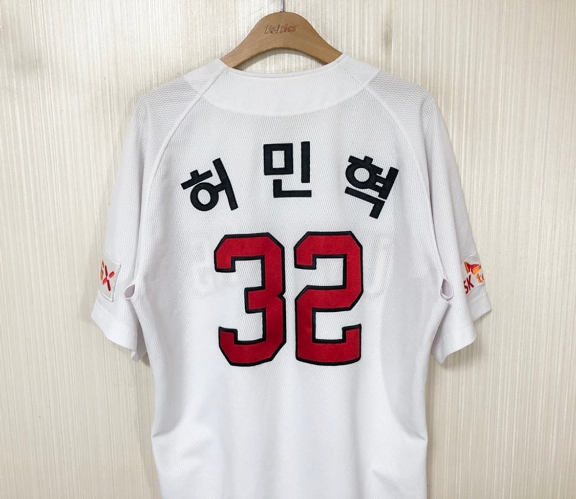 KBO 다이나핏 SK와이번스 선수실착 홈유니폼/져지 #32 허민혁 상품이미지8