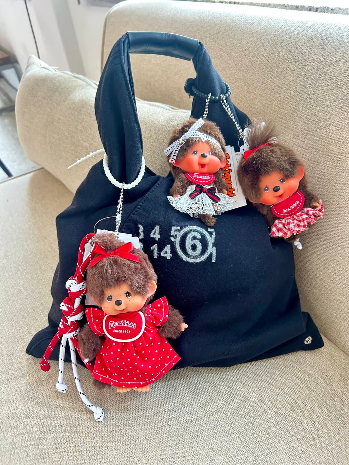 (15)정품몬치치❤️ 레드 도트 원피스 커스텀 키링 상품이미지7