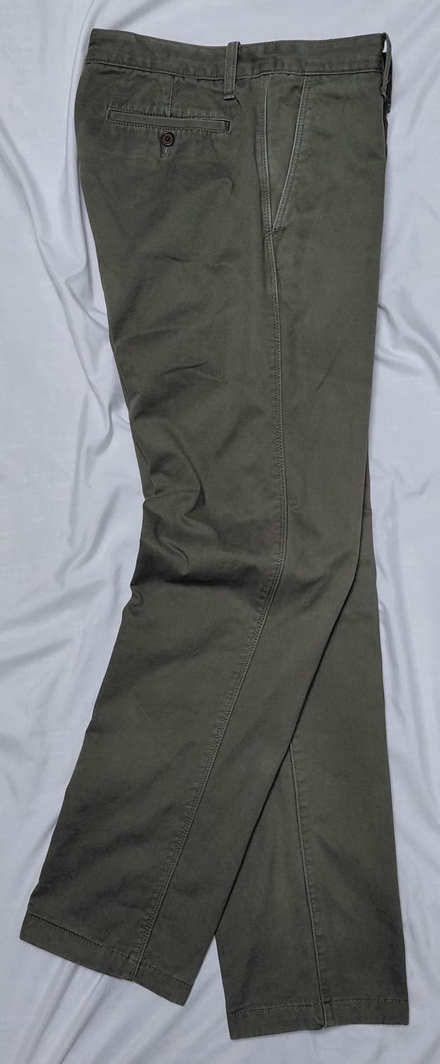 [31x32] 에디바우어 플란넬 안감 기모 치노 팬츠 (올리브) 상품이미지8