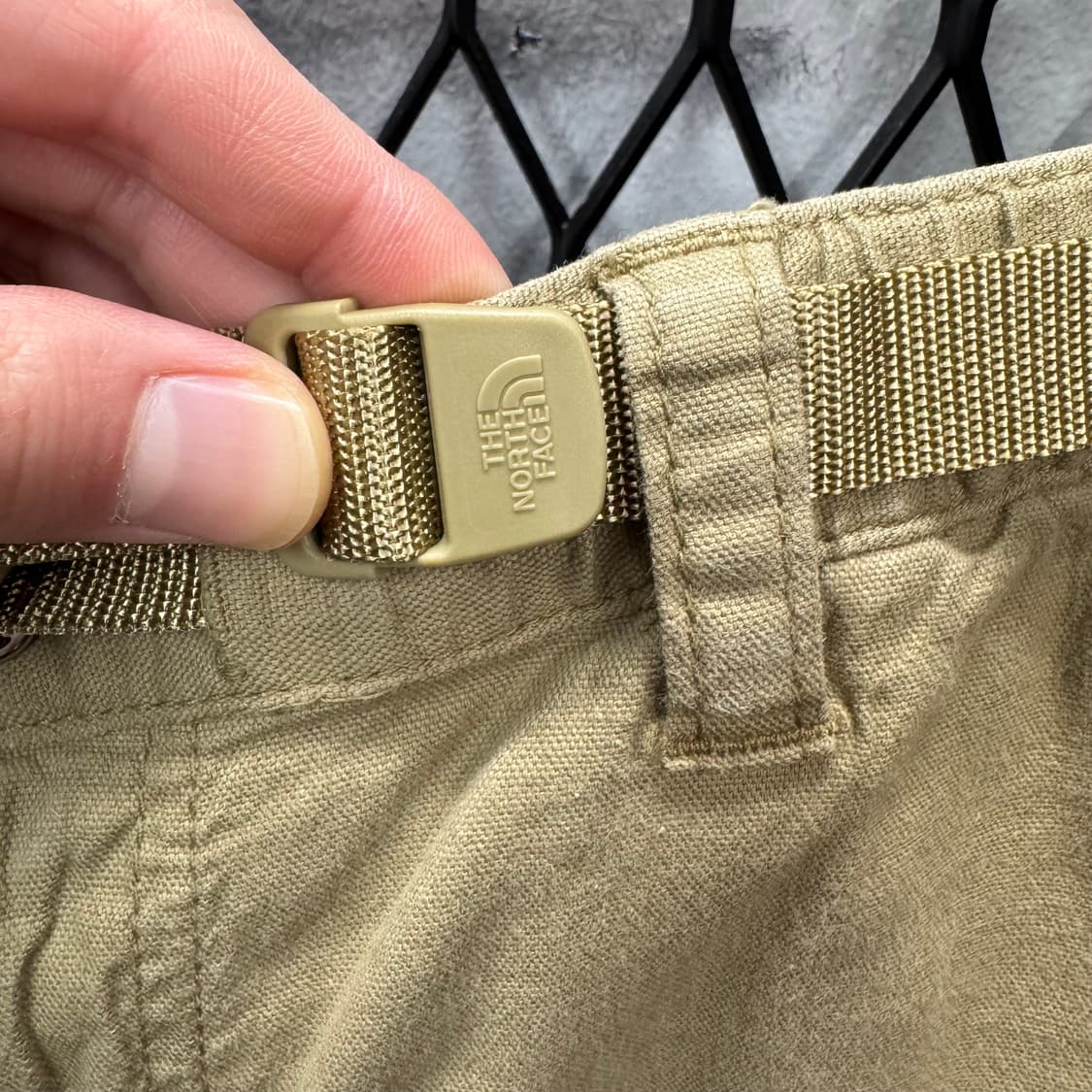 노스페이스 코튼 옥스 클라이밍 팬츠 전면 버클 포인트 베이지 상품이미지6