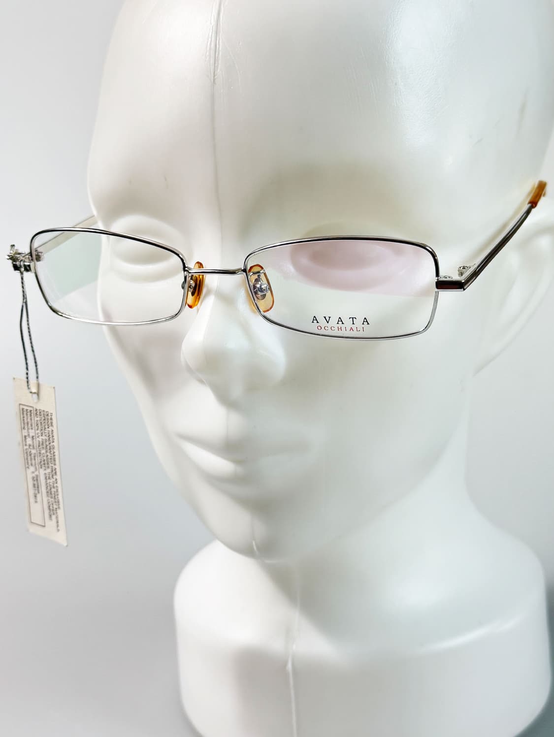 90s AVATA 실버 슬림 스퀘어 빈티지 안경 상품이미지8