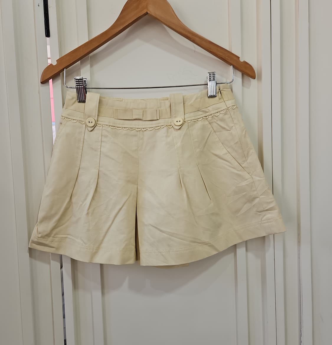 크림 레이스 리본팬츠 상품이미지1