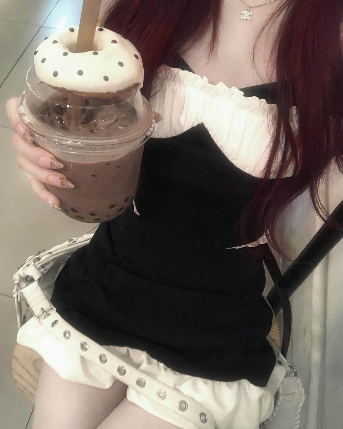 쓰리타임즈 버블링 탑 스커트 셋업 세트 s 상품이미지9