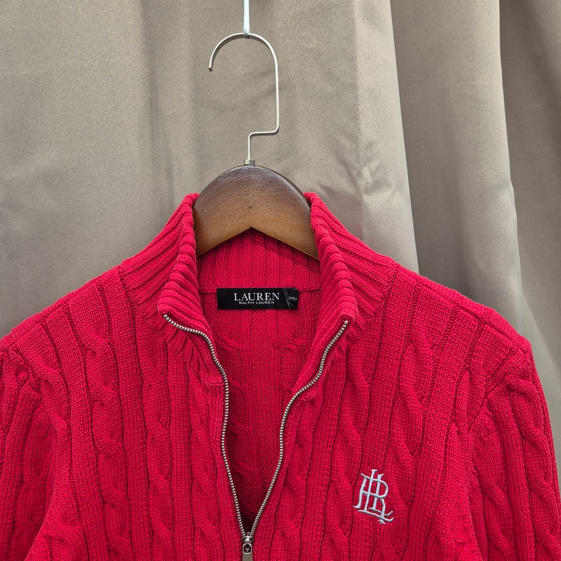 로렌 랄프로렌 코튼 니트 집업 M 상품이미지2