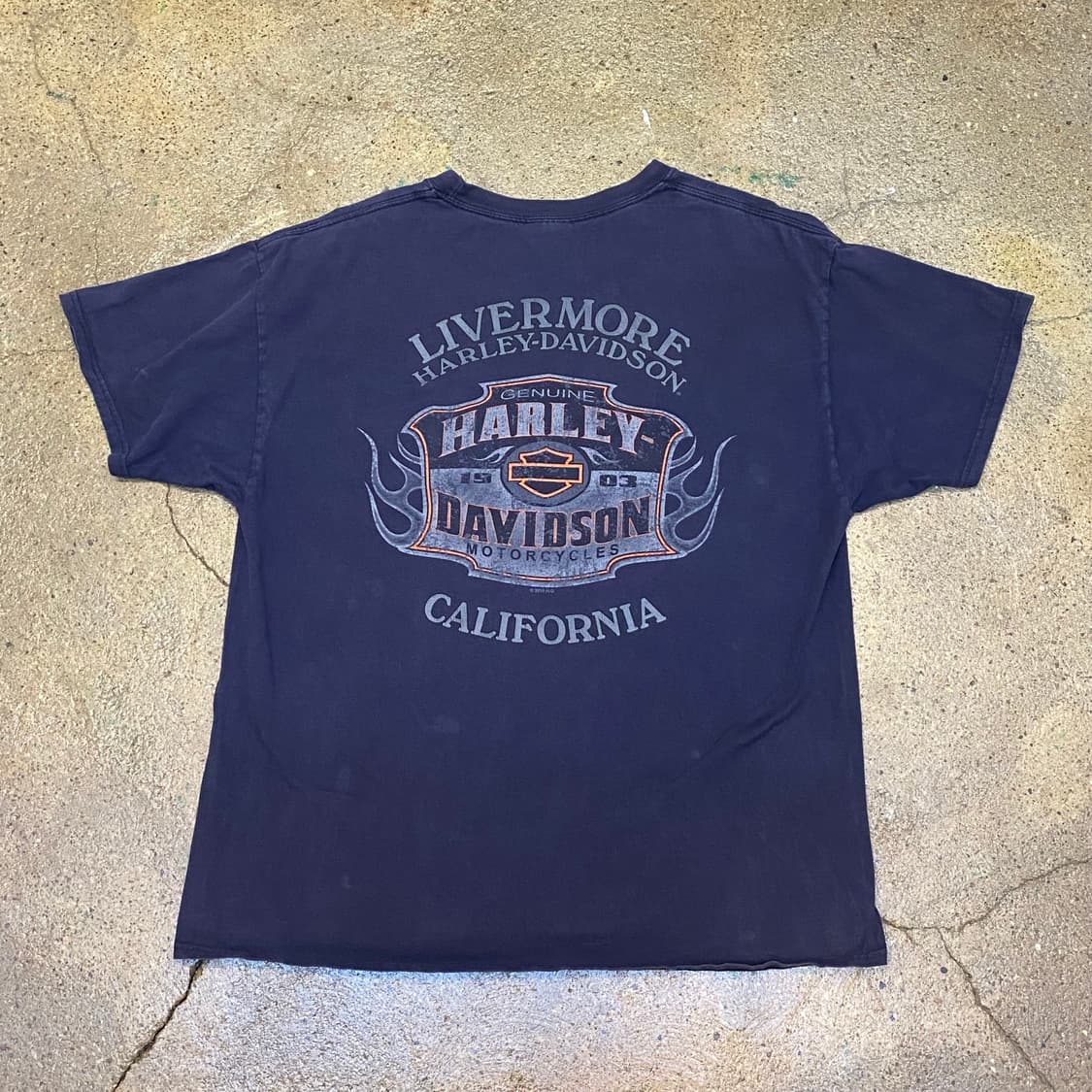 미국 빈티지 할리데이비슨 포켓 리버모어 캘리포니아 투어티셔츠 반팔티 상품이미지5