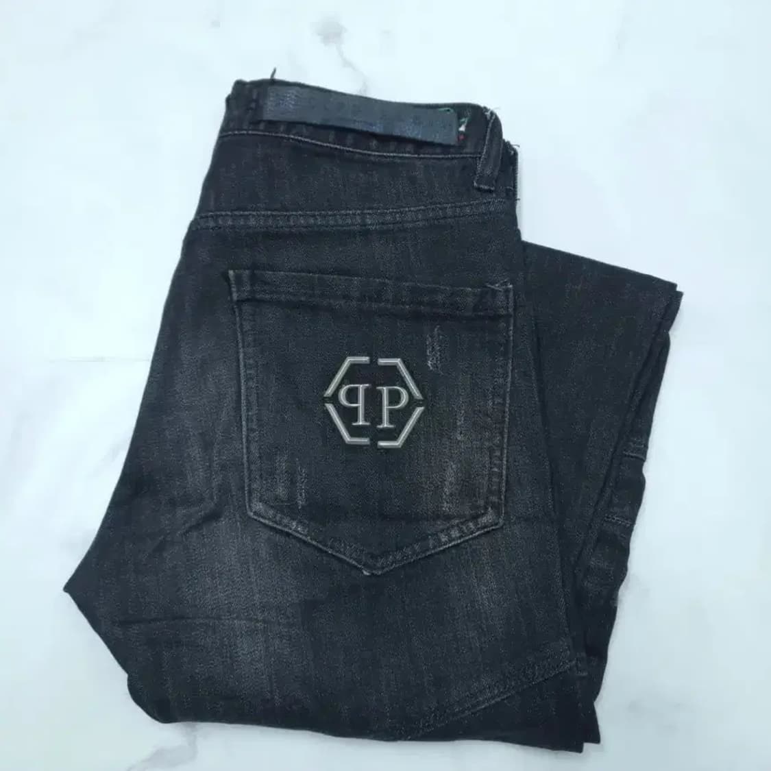 필립플레인 남성 블랙 슈퍼 스트레이트 청바지 30 상품이미지5