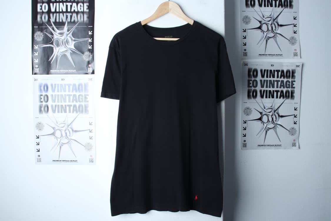 (L-XL) 폴로 랄프로렌 반팔 티셔츠 블랙 무지 레드포니-H30199 상품이미지2