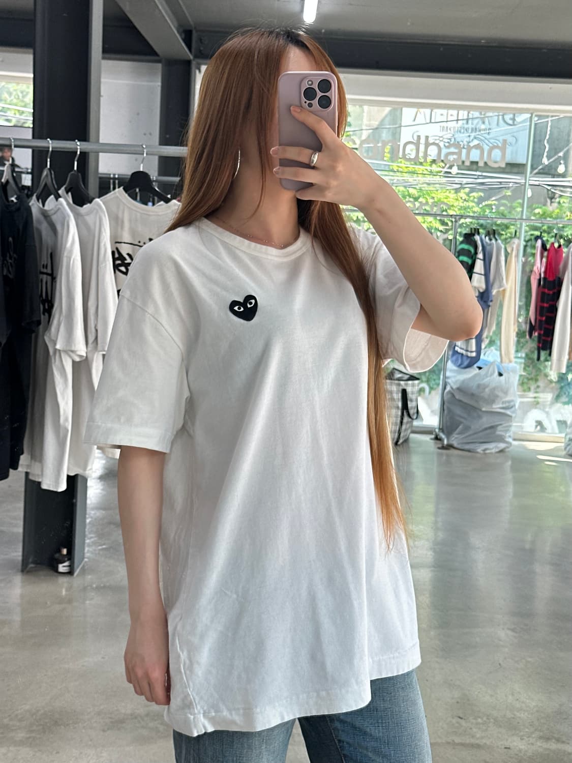 꼼데가르송 플레이 블랙하트 반팔티 상품이미지2