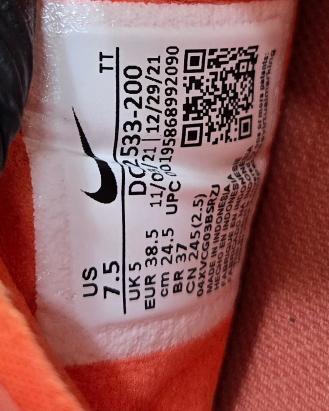 나이키 245mm-  와플원 주파 운동화 스니커즈 상품이미지7