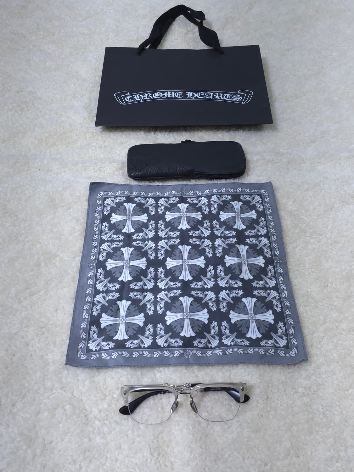 [OS] 크롬하츠 에바질리스트 안경 매트 크리스탈 실버 매트블랙 상품이미지1