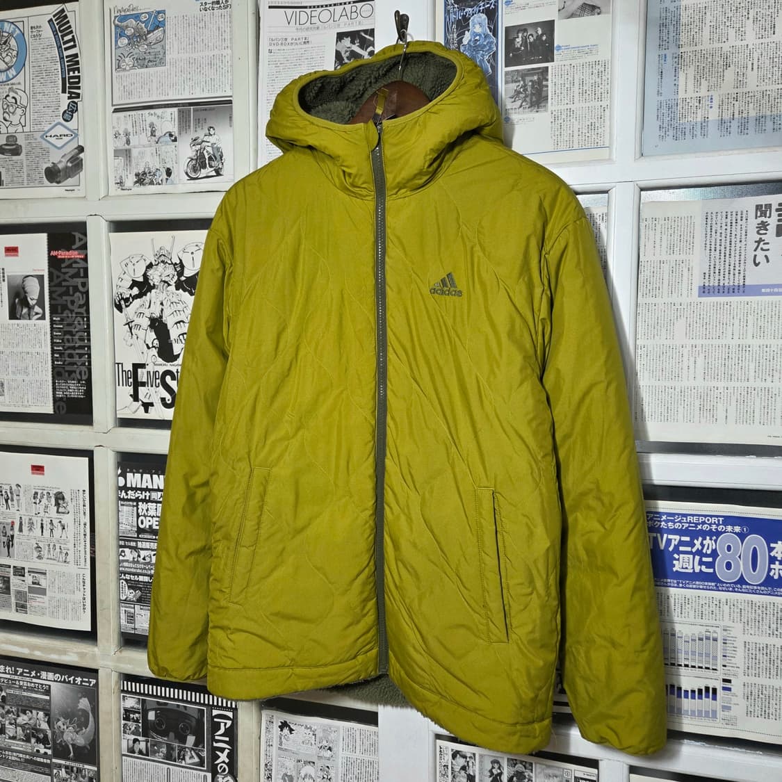 아디다스 카키 리버시블 플리스 후드 점퍼 상품이미지7