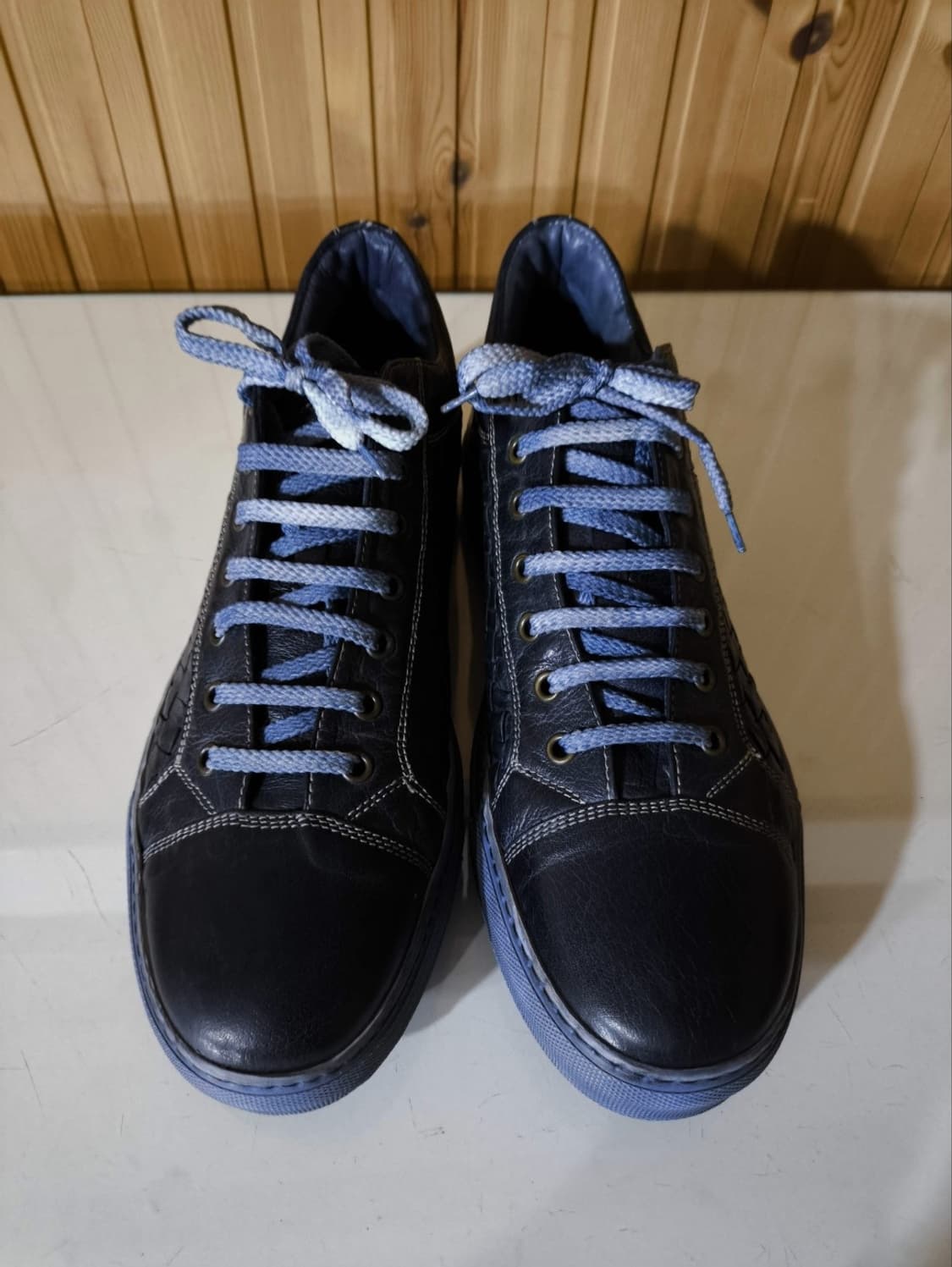 43 280mm 이태리 토스카나 위빙 가죽 스니커즈 수제화 상품이미지4