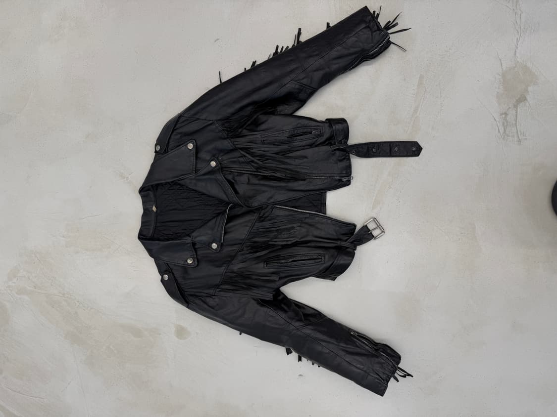 Fringe Cropped lether jacket 상품이미지3
