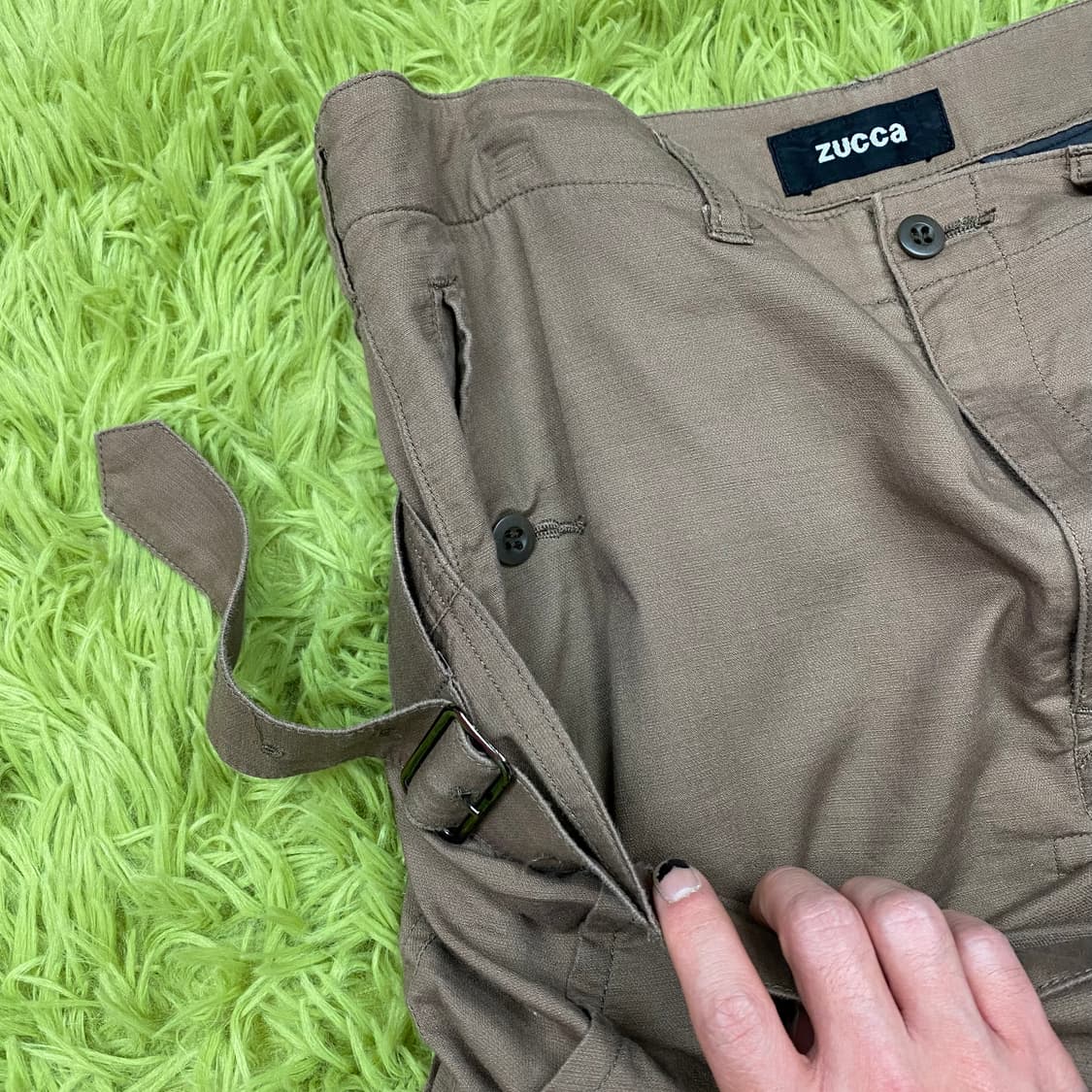 주카 더블 웨이스트 사이드 벨티드 스커트 상품이미지3