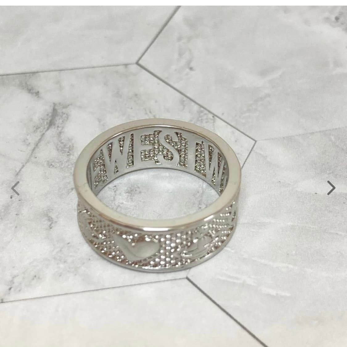 비비안웨스트우드 아카이브 orb 레터링 킹스톤링 반지(새상품) 상품이미지3