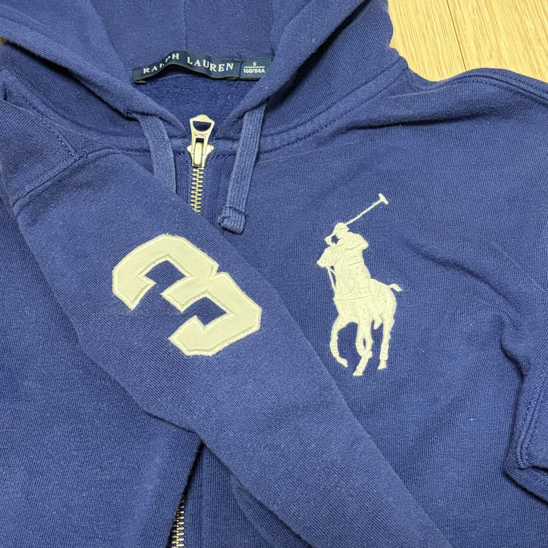 (W)폴로 랄프로렌 화이트 빅포니 네이비 후드집업 상품이미지3