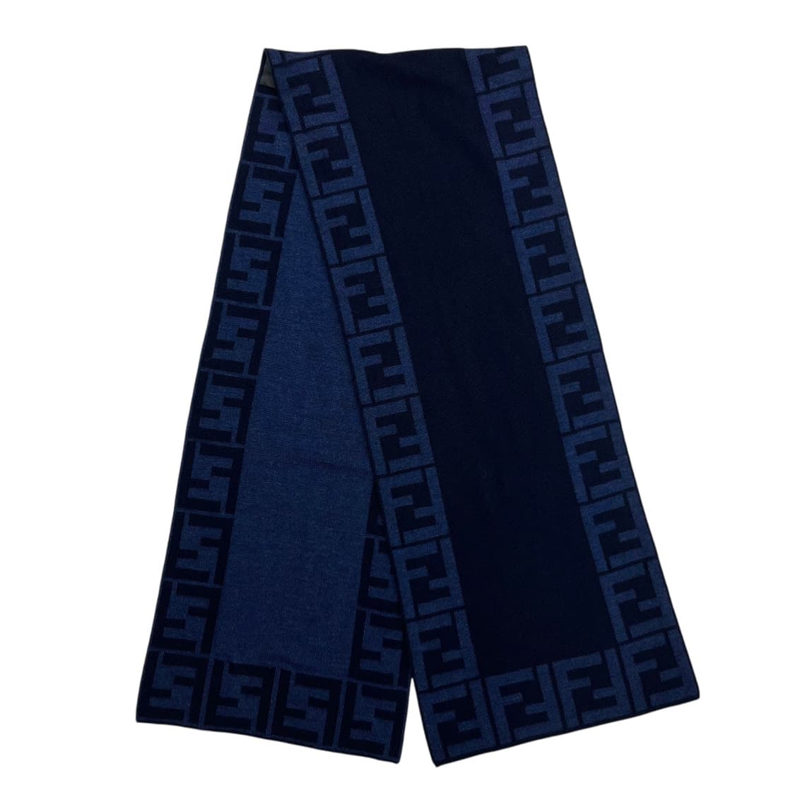 펜디 FF로고 딥블루배색 네이비 머플러 상품이미지3
