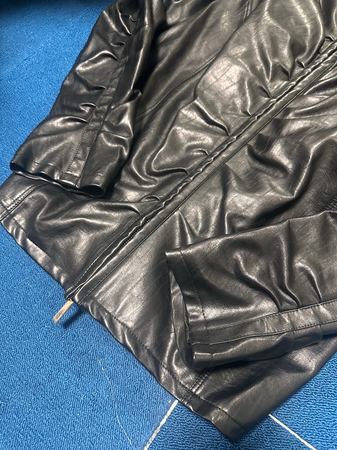 NACHE shirring leather jacket 상품이미지5