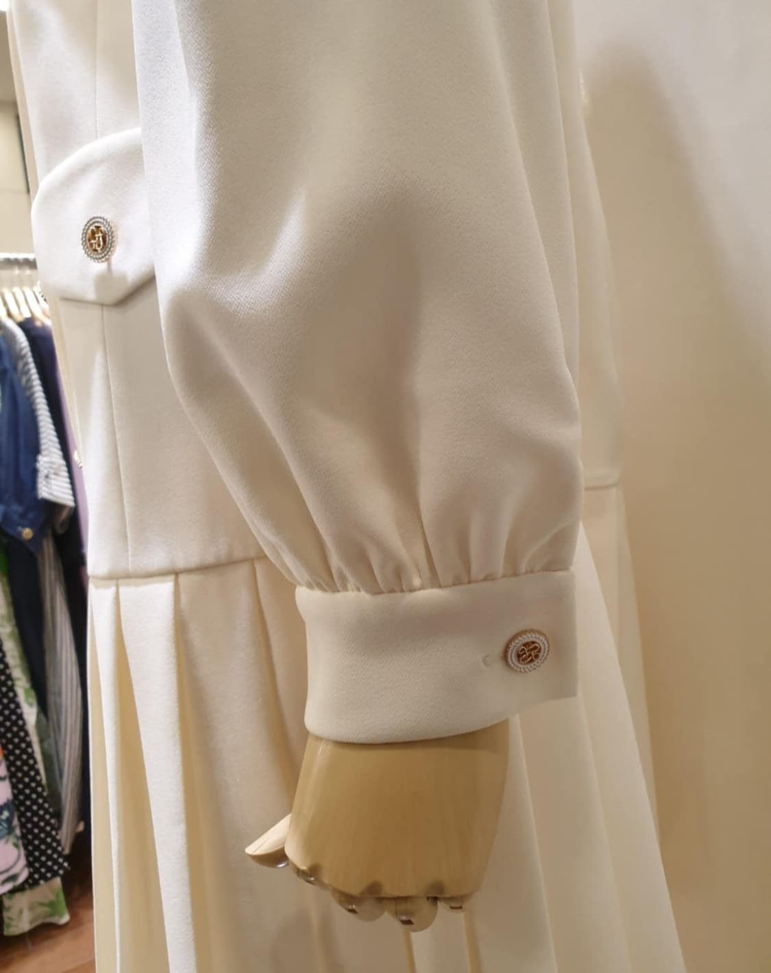 샤틴 밑단플리츠 원피스 66사이즈 상품이미지6