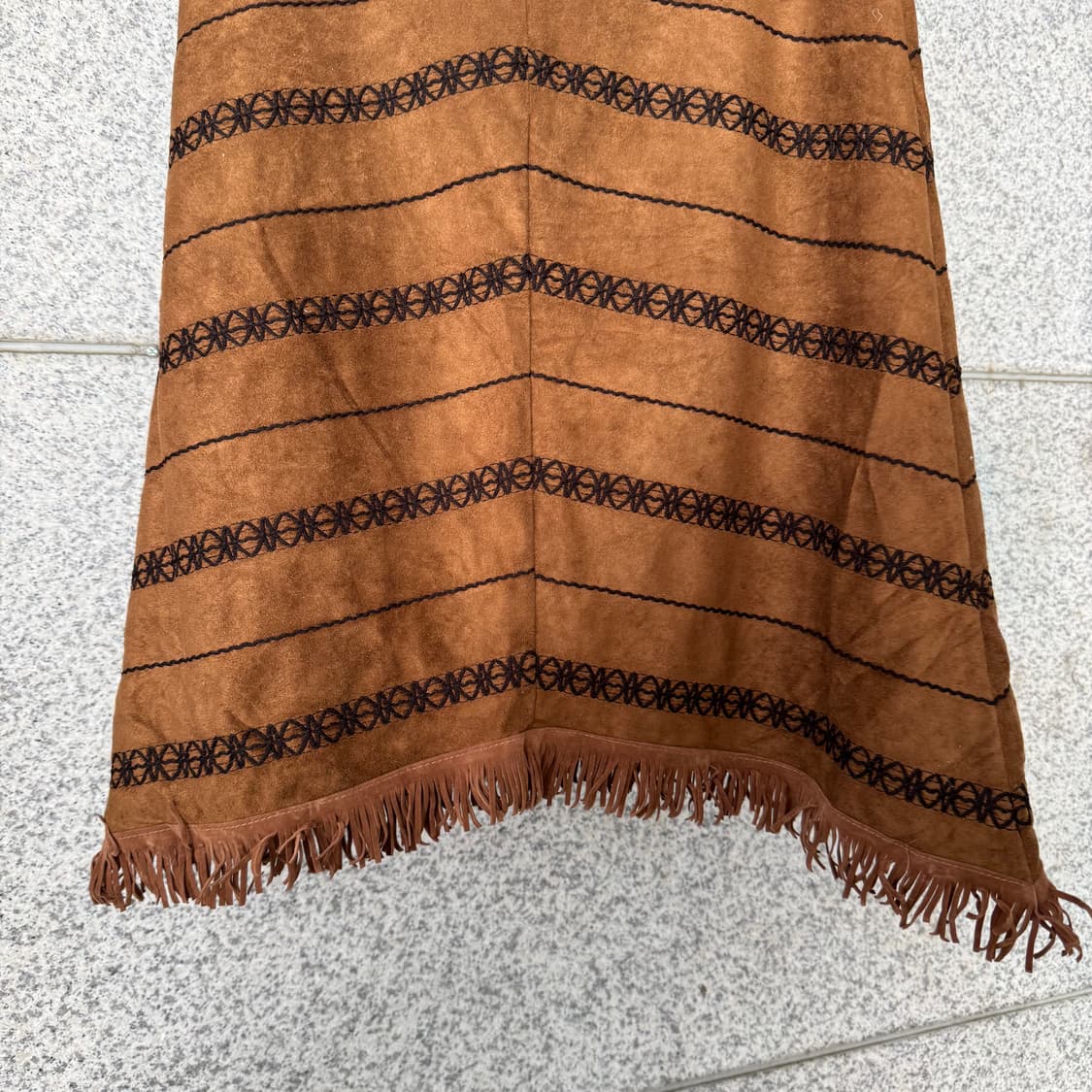 VTG JPN 웨스턴 스웨이드 미디 스커트 상품이미지6