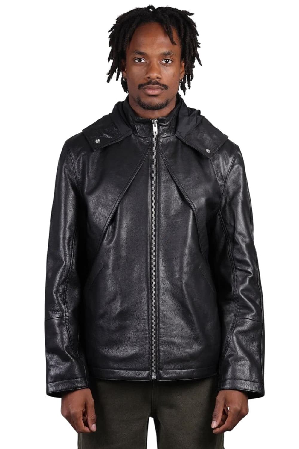 FLANEUR  후디 바라클라바 카우레더자켓 상품이미지3