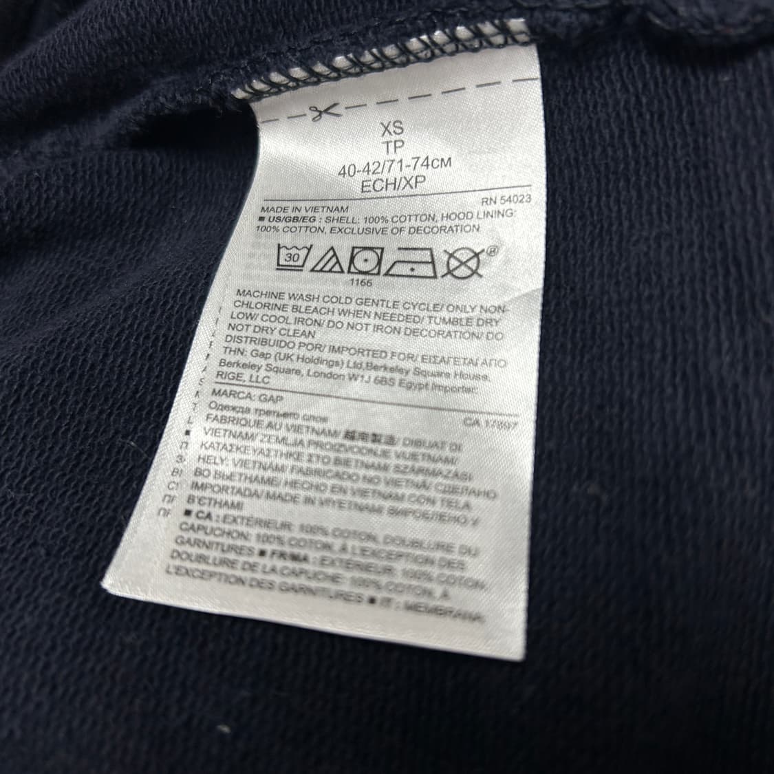 갭 성조기 빅로고 후드티 네이비 상품이미지5