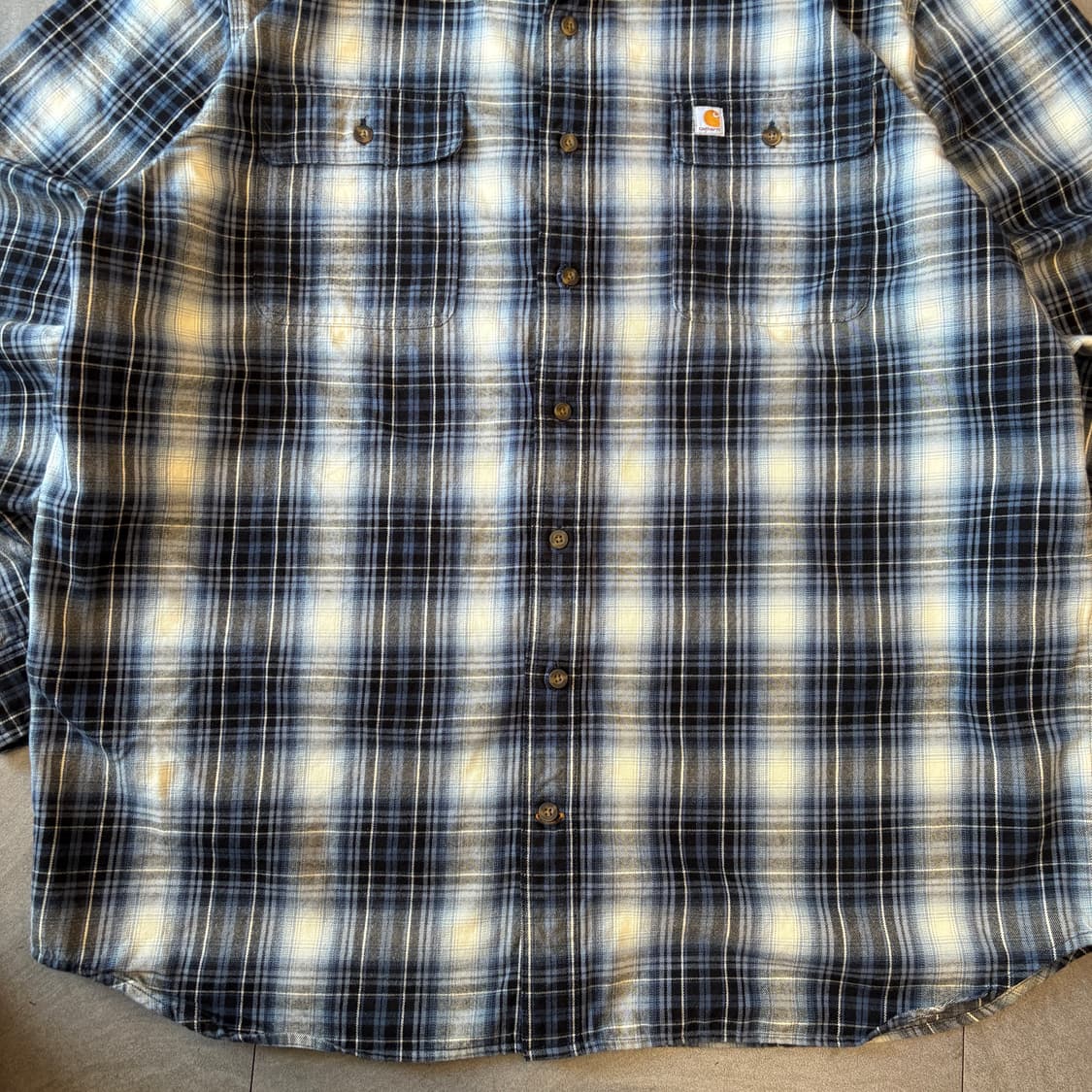 칼하트 오리지널 해비 코튼 체크 긴팔 셔츠 상품이미지4