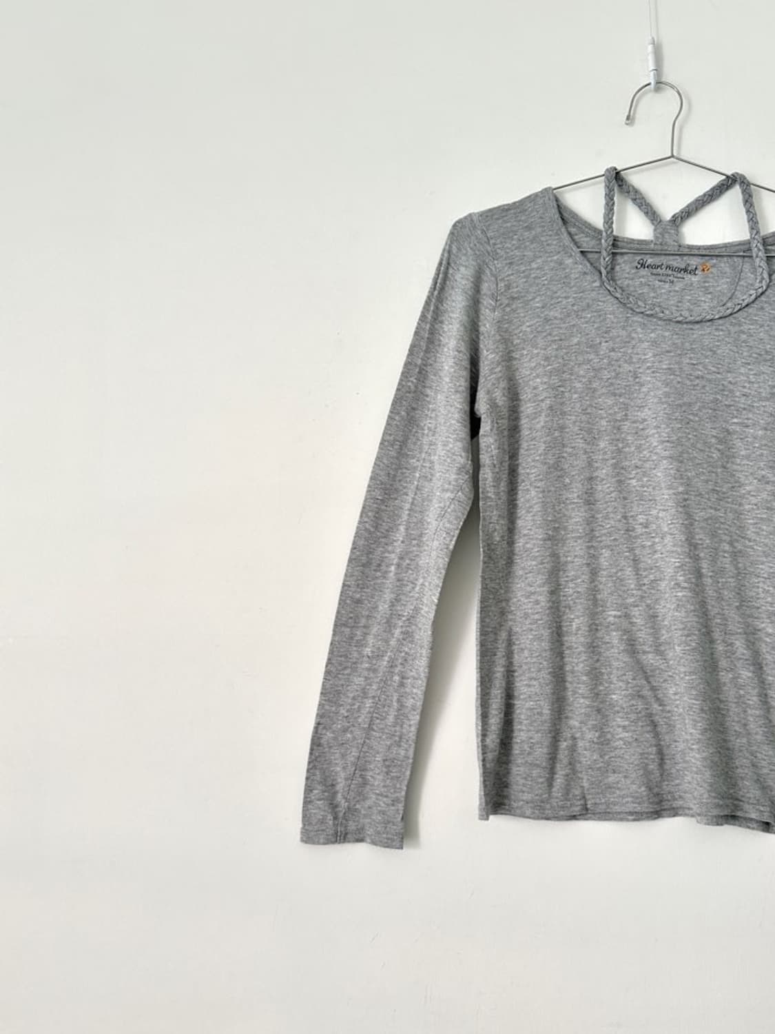 Chic twist basic top / grey 상품이미지4