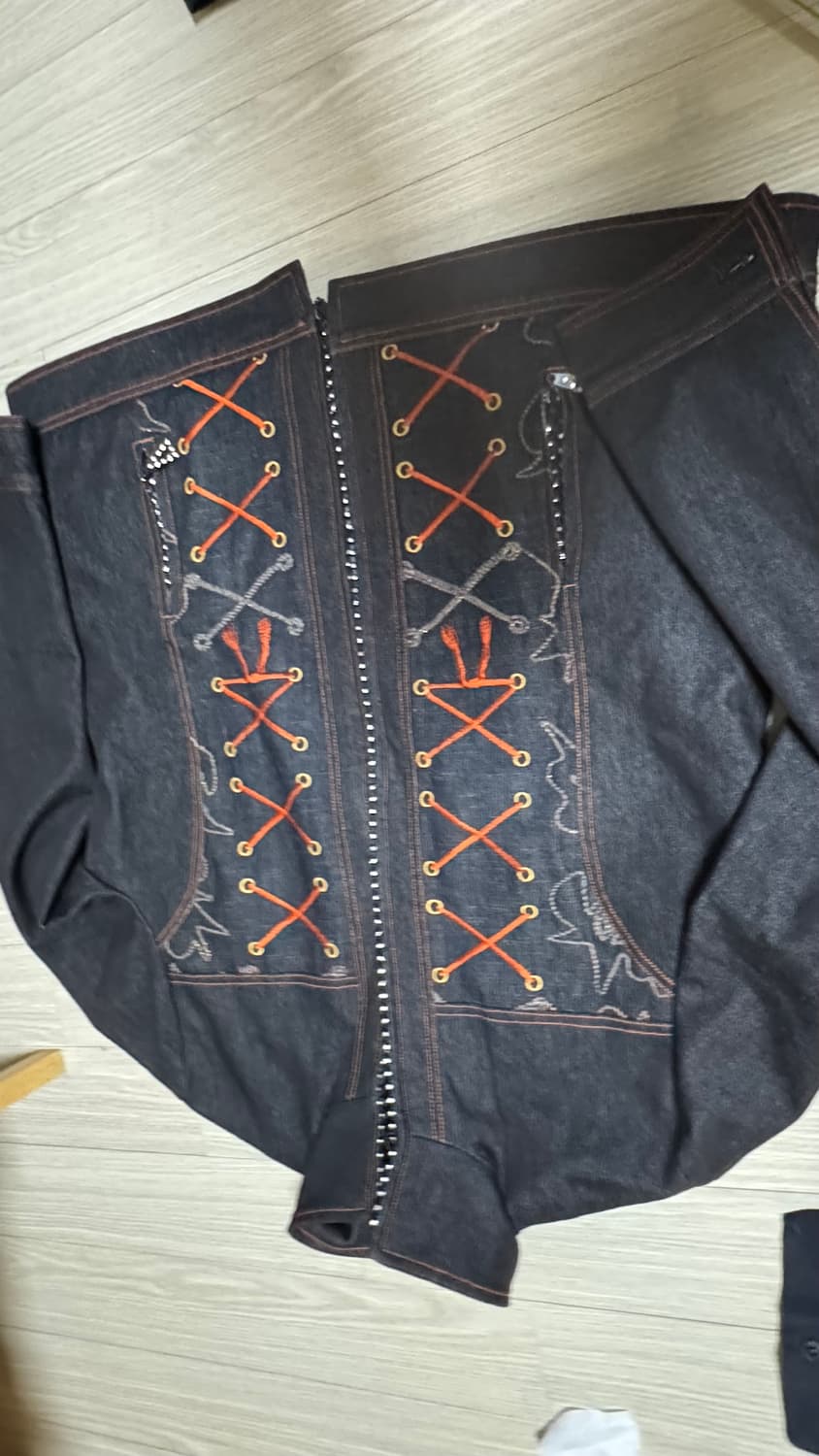 빈티지 자수  데님자켓 판매 상품이미지3