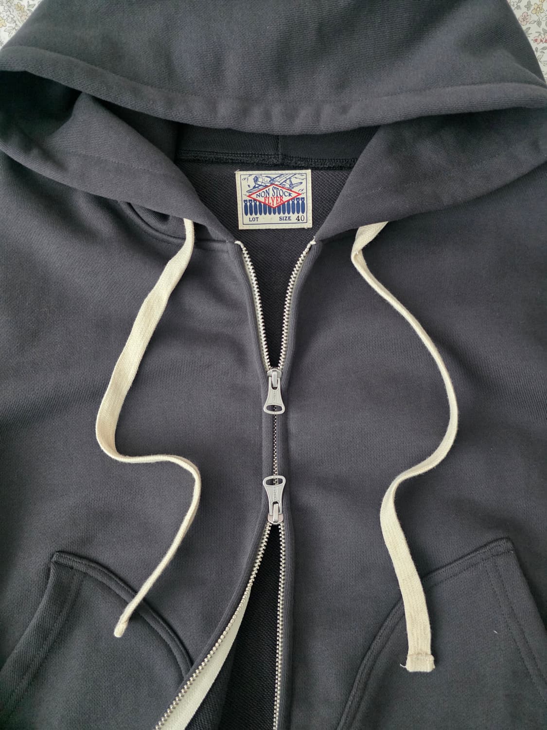 브론슨(BRONSON) 2Way Zip-Up 후드티 다크 그레이 (L) 상품이미지6