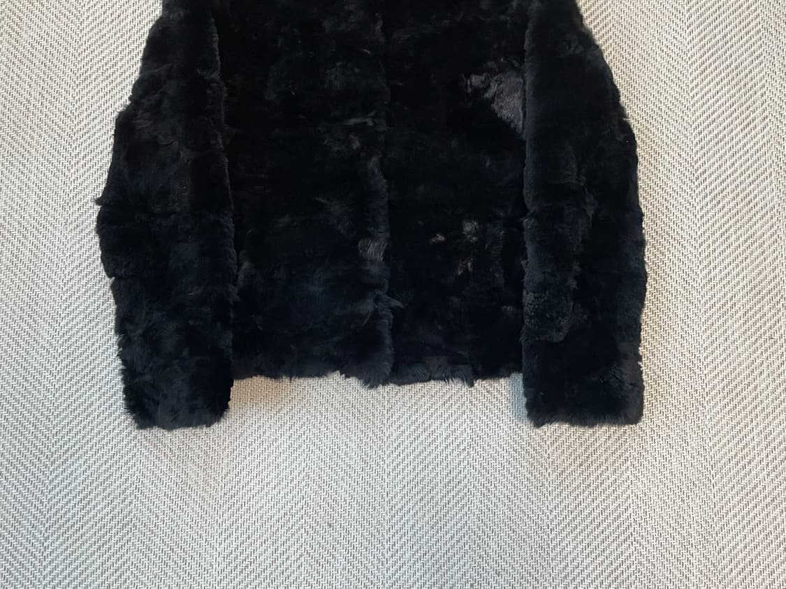 빈티지 블랙 래빗 퍼 자켓 J03574 상품이미지2