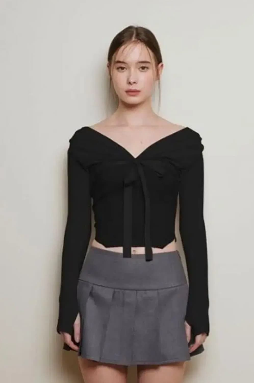 낫유어로즈 미우탑 Miu Top 블랙 상품이미지2