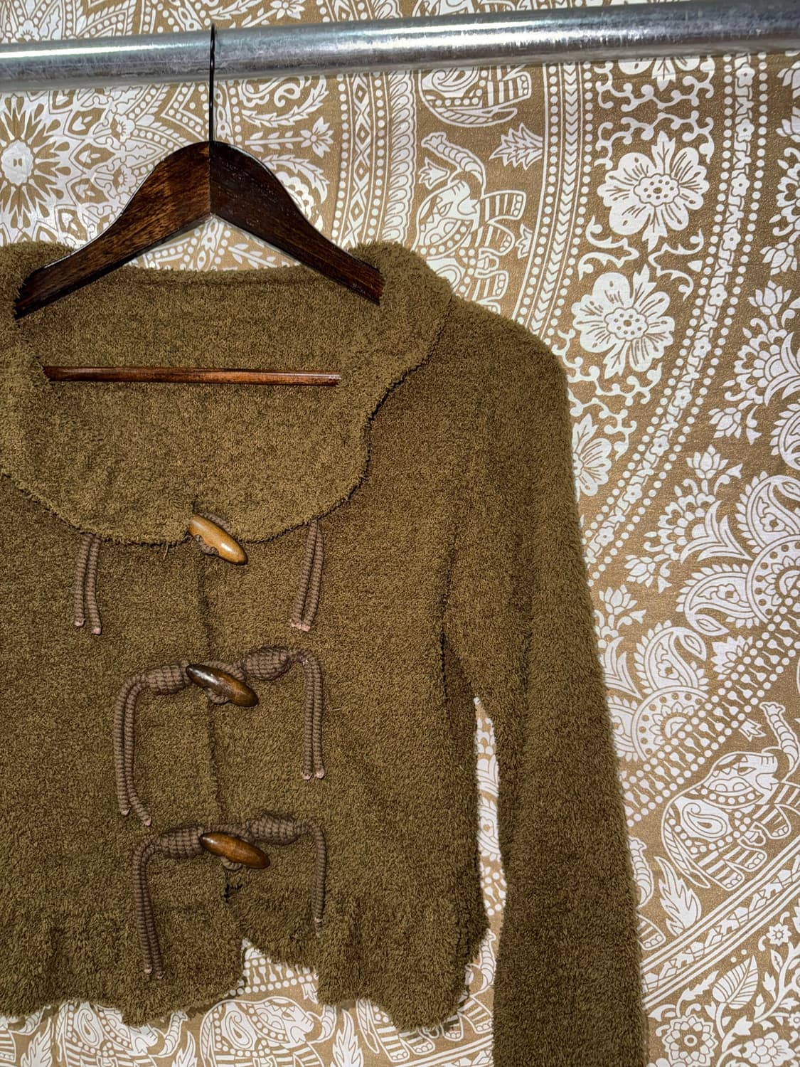 빈티지 여성 떡볶이 단추 니트 가디건  상품이미지3